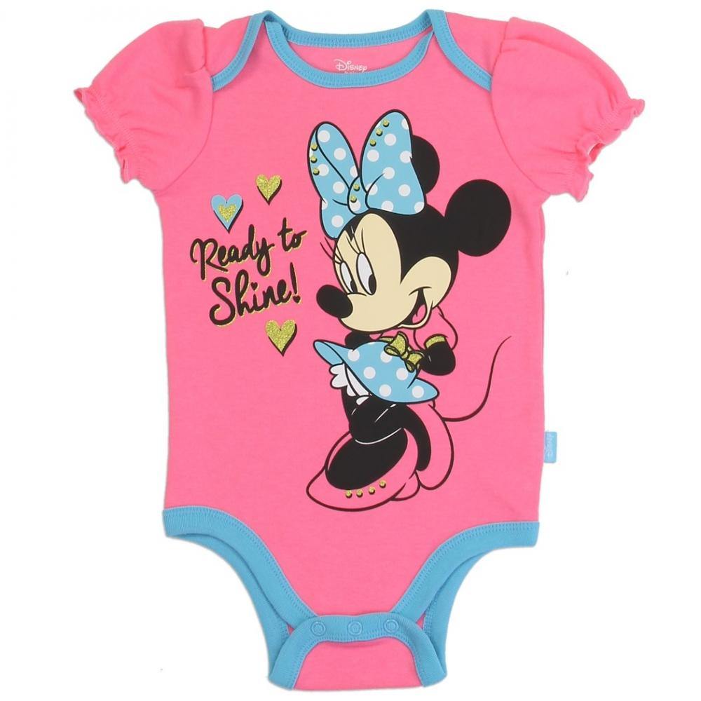 Disney Minnie Mouse Ready To Shine Pink Onesie