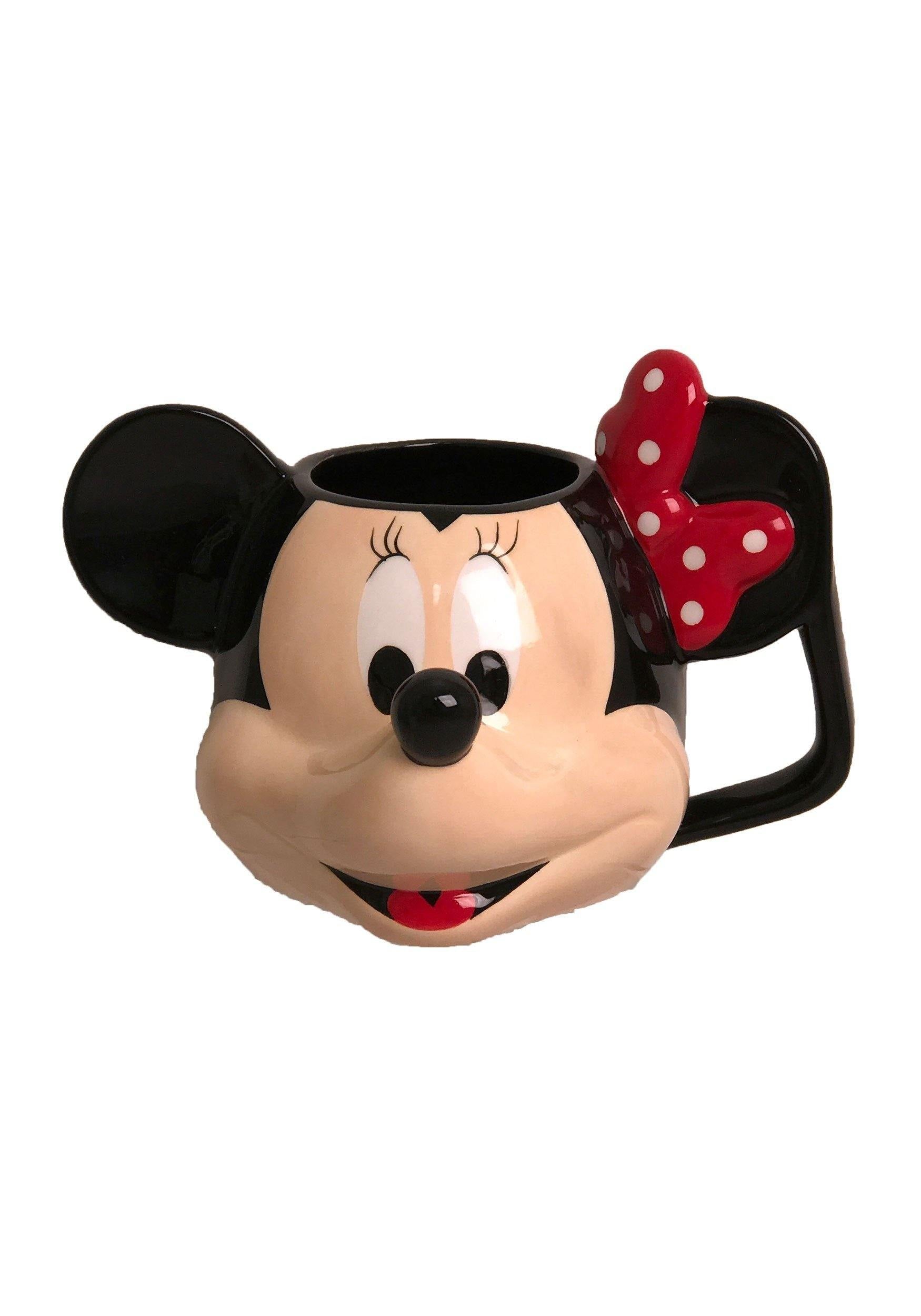 Disney Minnie Mouse Sculpted Figural Head Ceramic Mug 6oz