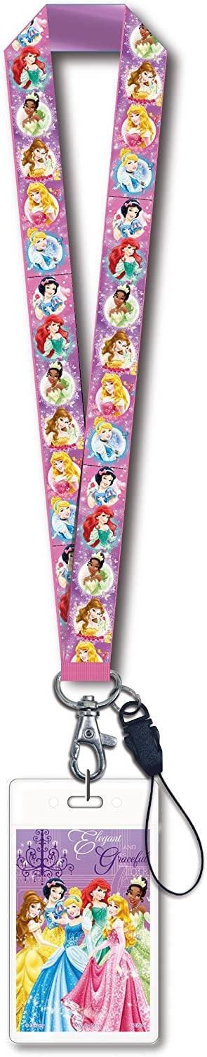 Disney Princess Lanyard with Card Holder, Pink