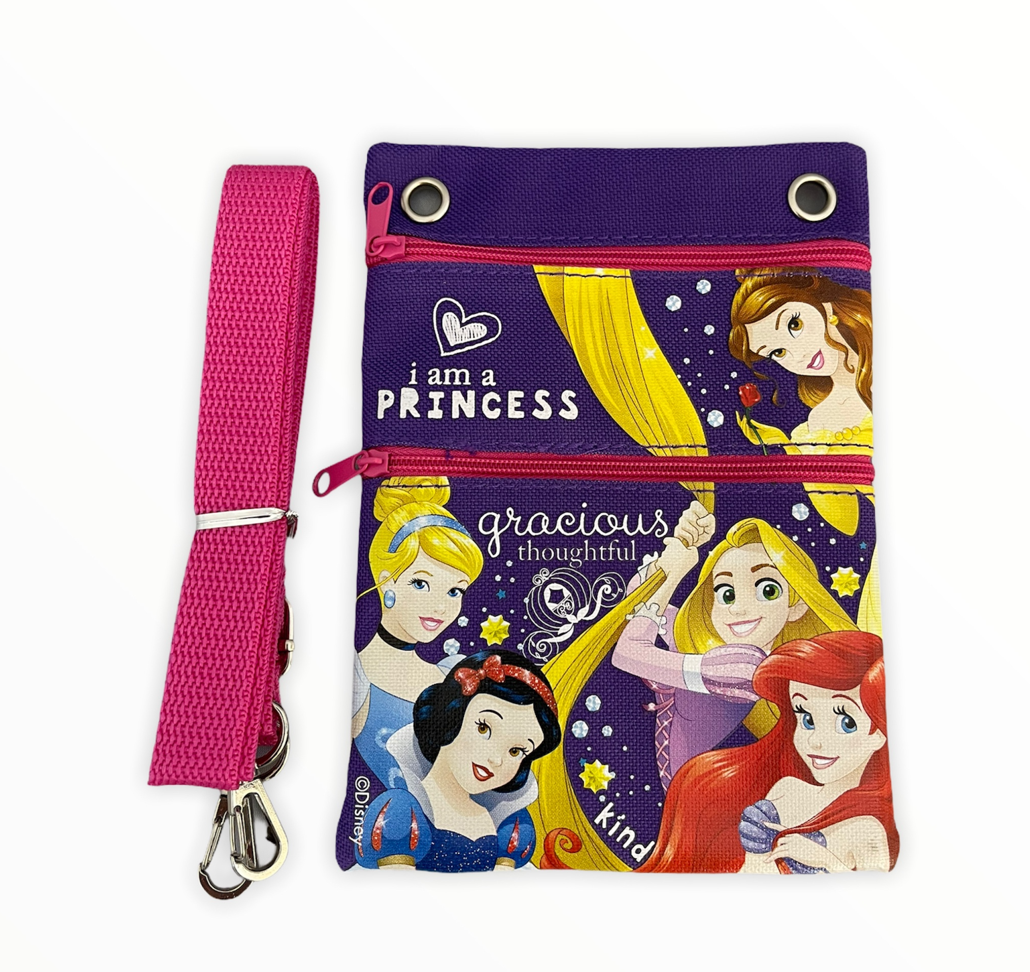 Disney Princess Purple Passport Bag