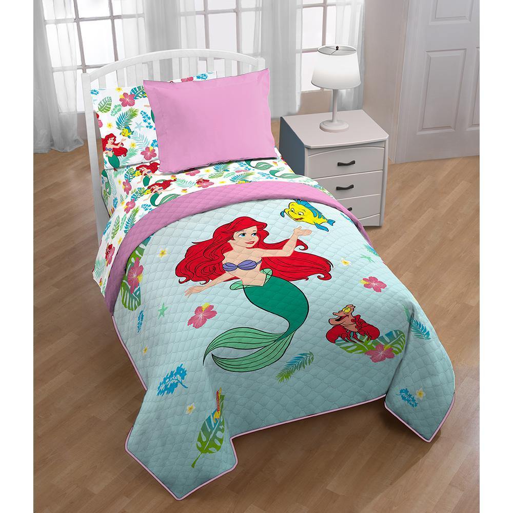 Disney The Little Mermaid Ariel Twin 2 Piece Bedspread Set