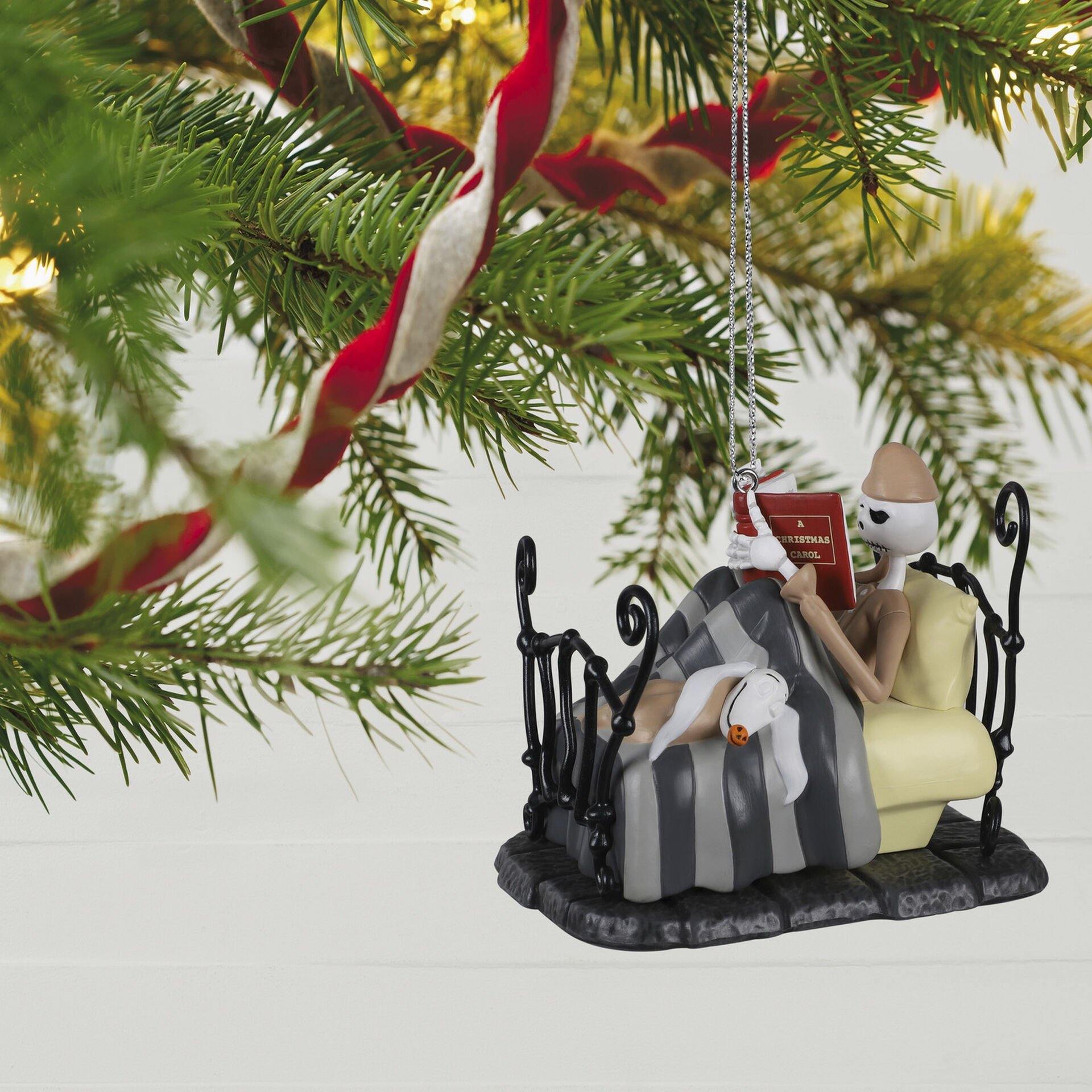 Disney Tim Burton's The Nightmare Before Christmas Bedtime Stories Jack Skellington Ornament