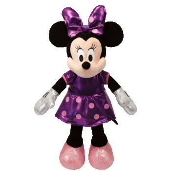 DISNEY TY MINNIE MOUSE - sparkle purple reg