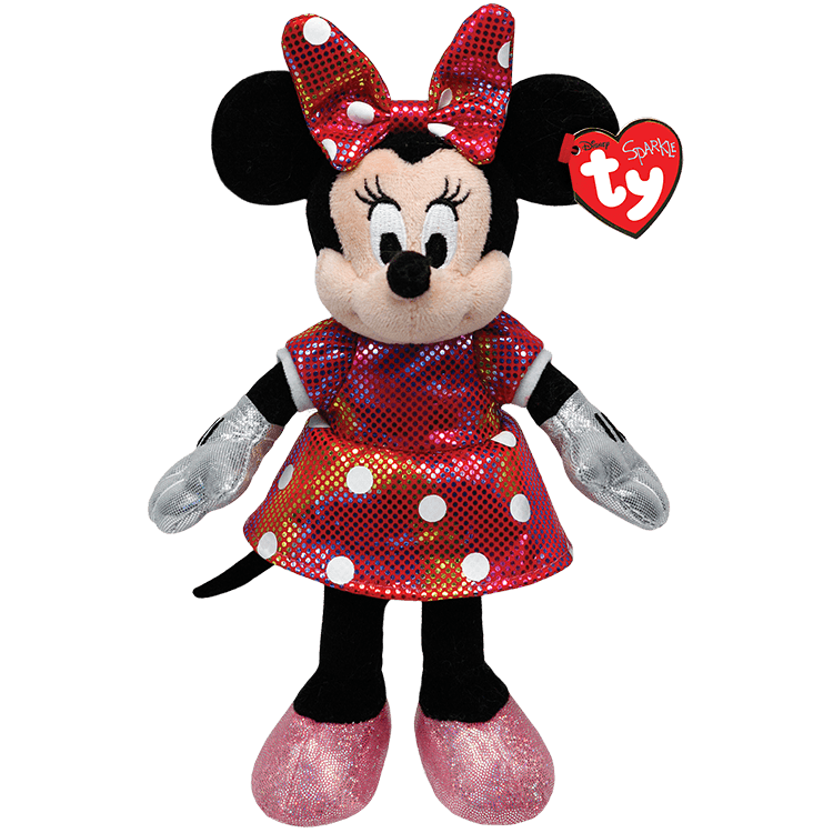 DISNEY TY MINNIE - sparkle rainbow med