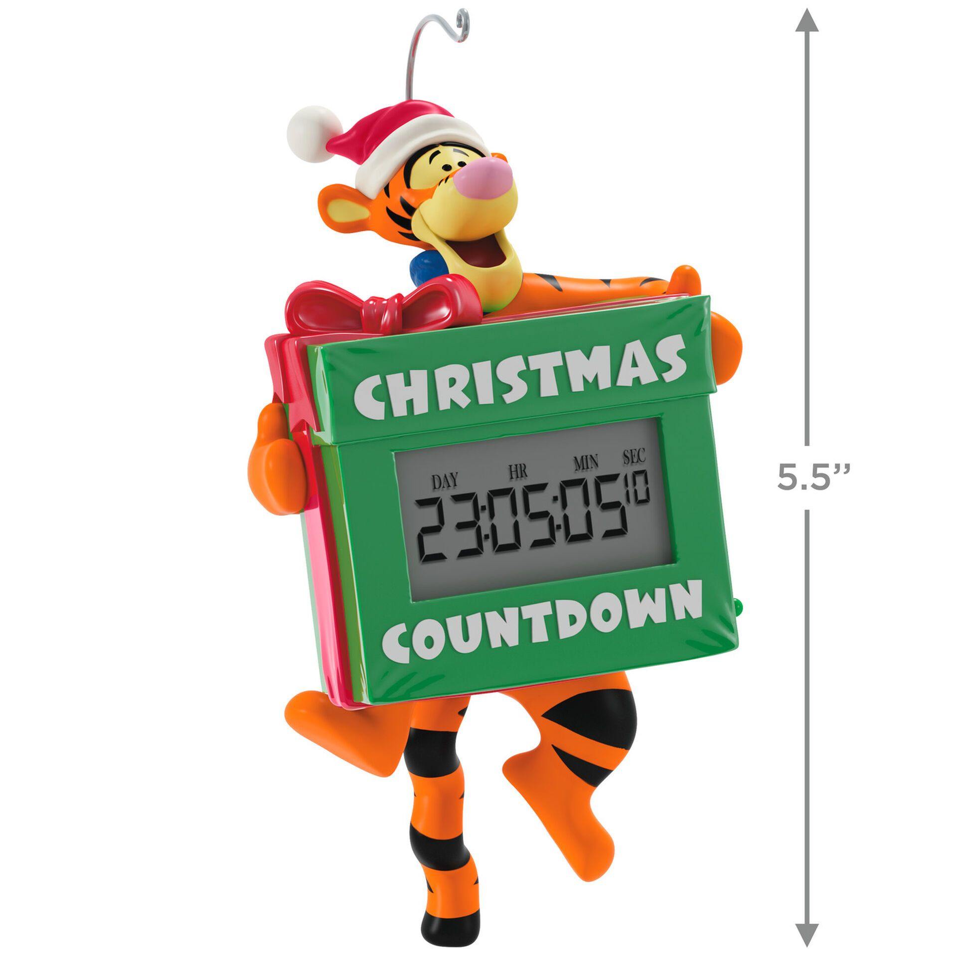Disney Winnie the Pooh Tigger's Christmas Countdown Ornament With Light