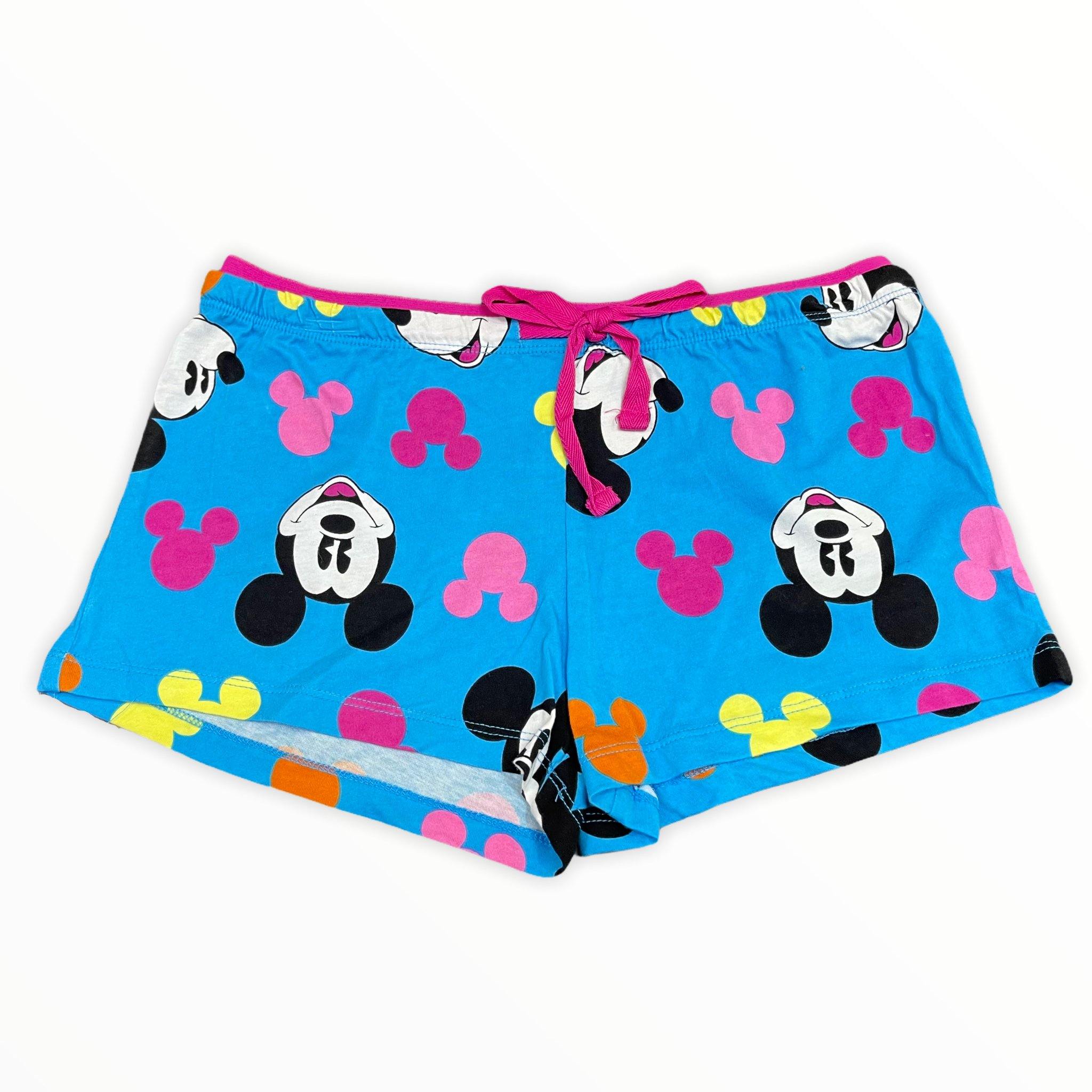 Disney Womens' Classic Mickey Mouse Head Shorts - Blue