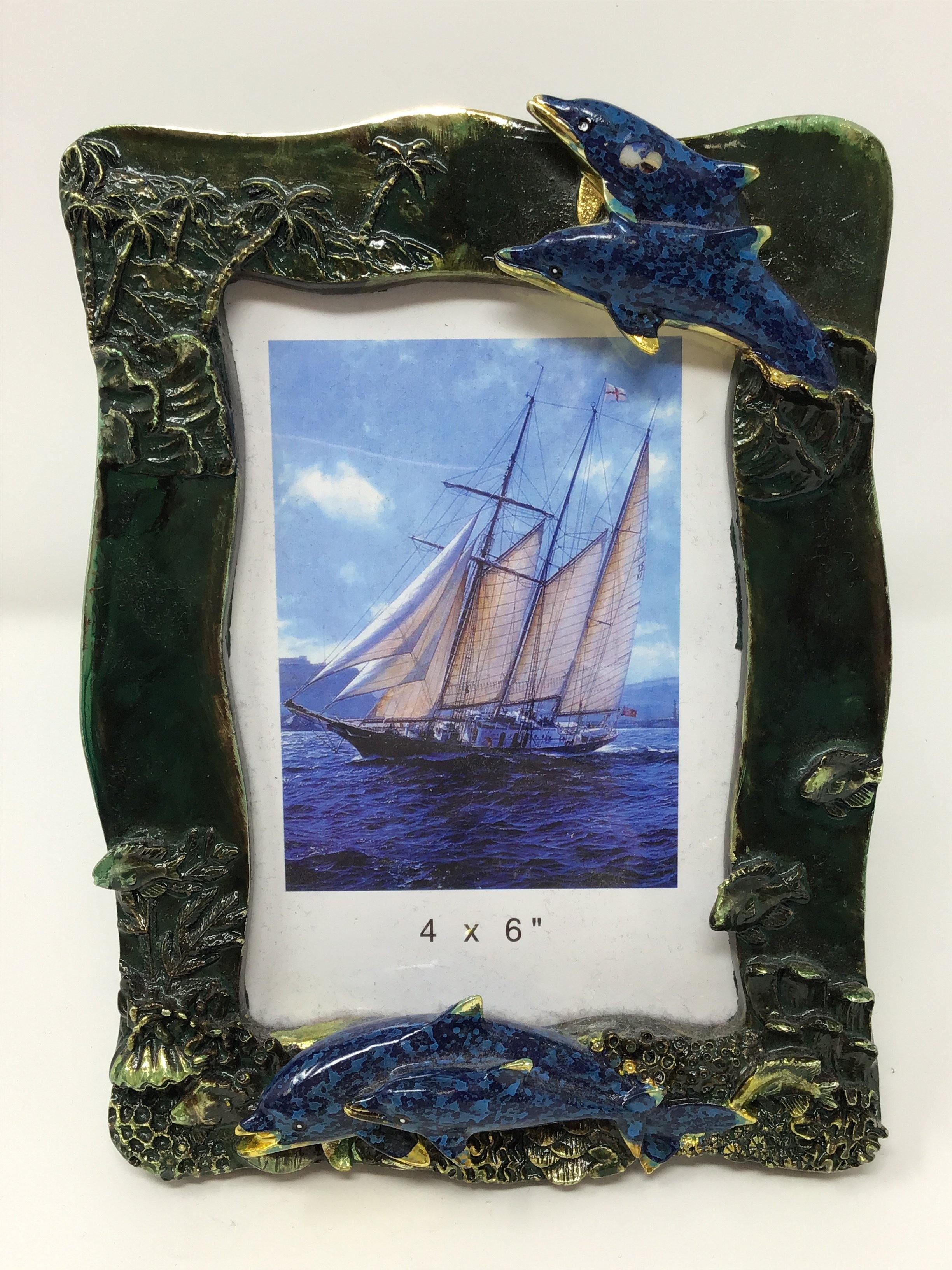 Dolphin Ceramic Photo Frame 4X6"