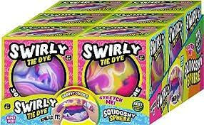 Swirly Tie Dye Squooshy Sphere 1pc