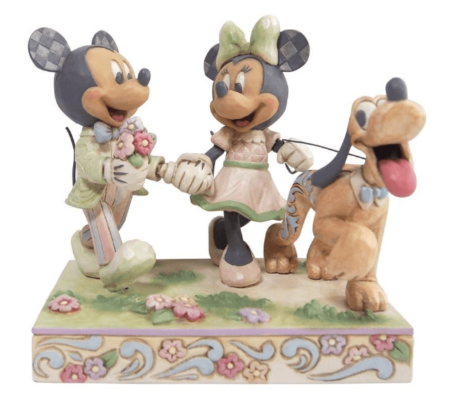 Enesco Disney Mickey And Minnie Springtime Stroll Set