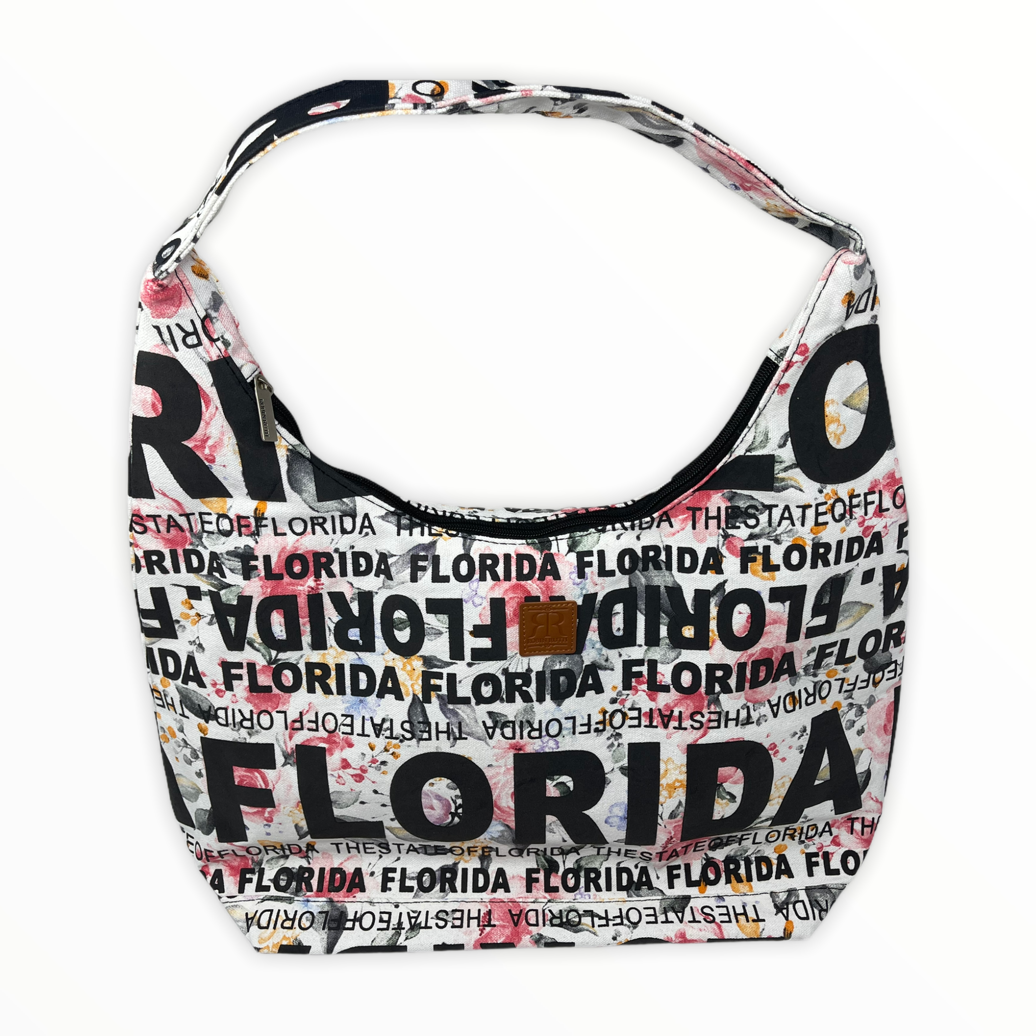 Florida Floral City Shoulder Bag - Black
