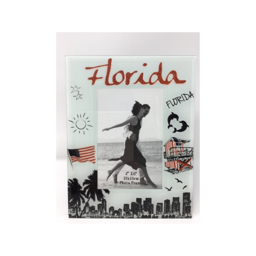 Florida Glass Photo Frame 4X6"