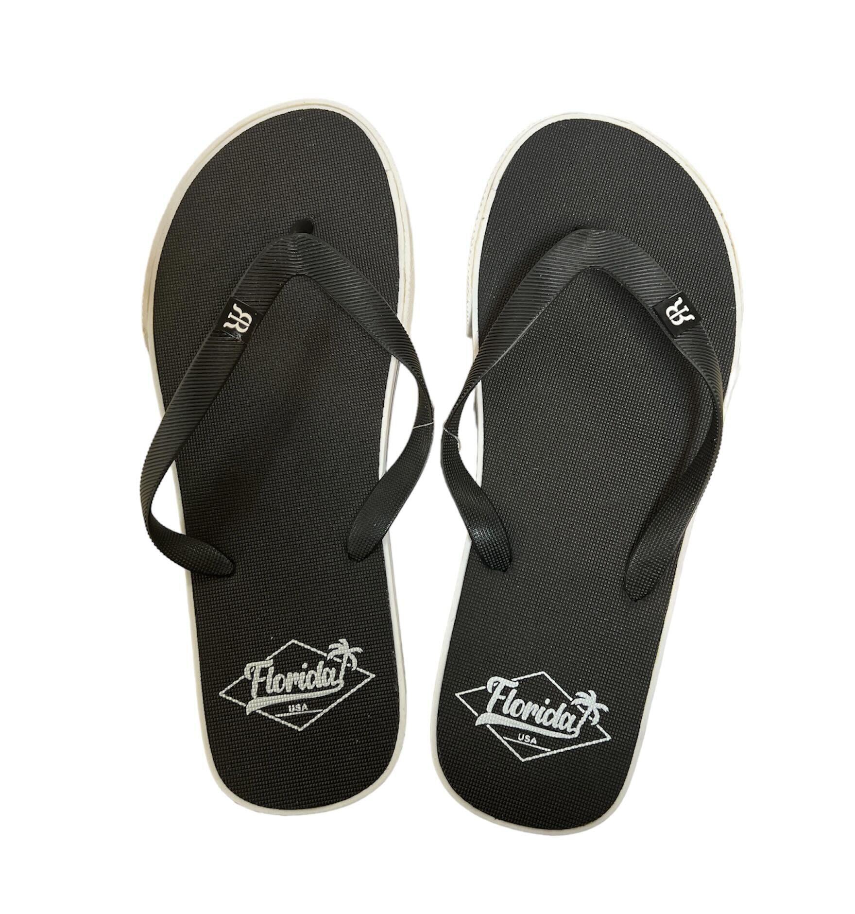 Florida Mens Athletic Flip Flops: Black