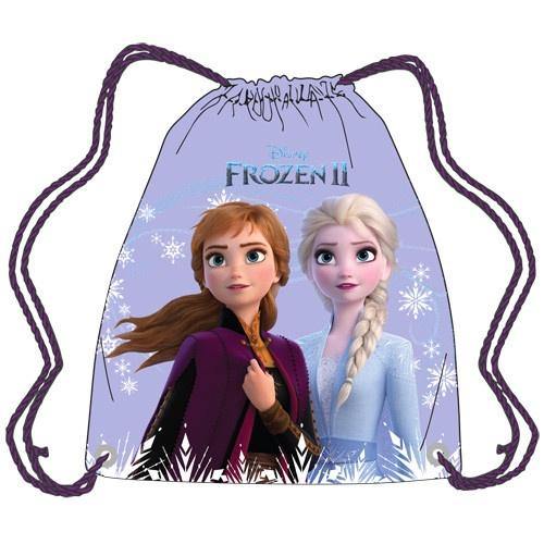 Frozen II Sisters Anna & Elsa String Tote, Blue