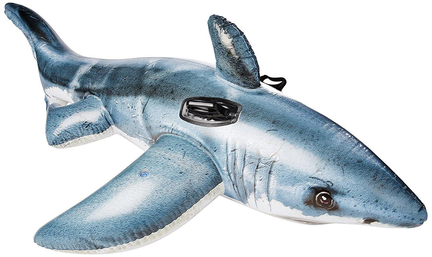 H2OGO! Great White Shark Ride-On, 68" X 42", for Ages 3+