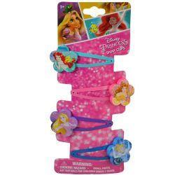 Hair Snap Clips Barrets with Plastic Motifs Disney Princess