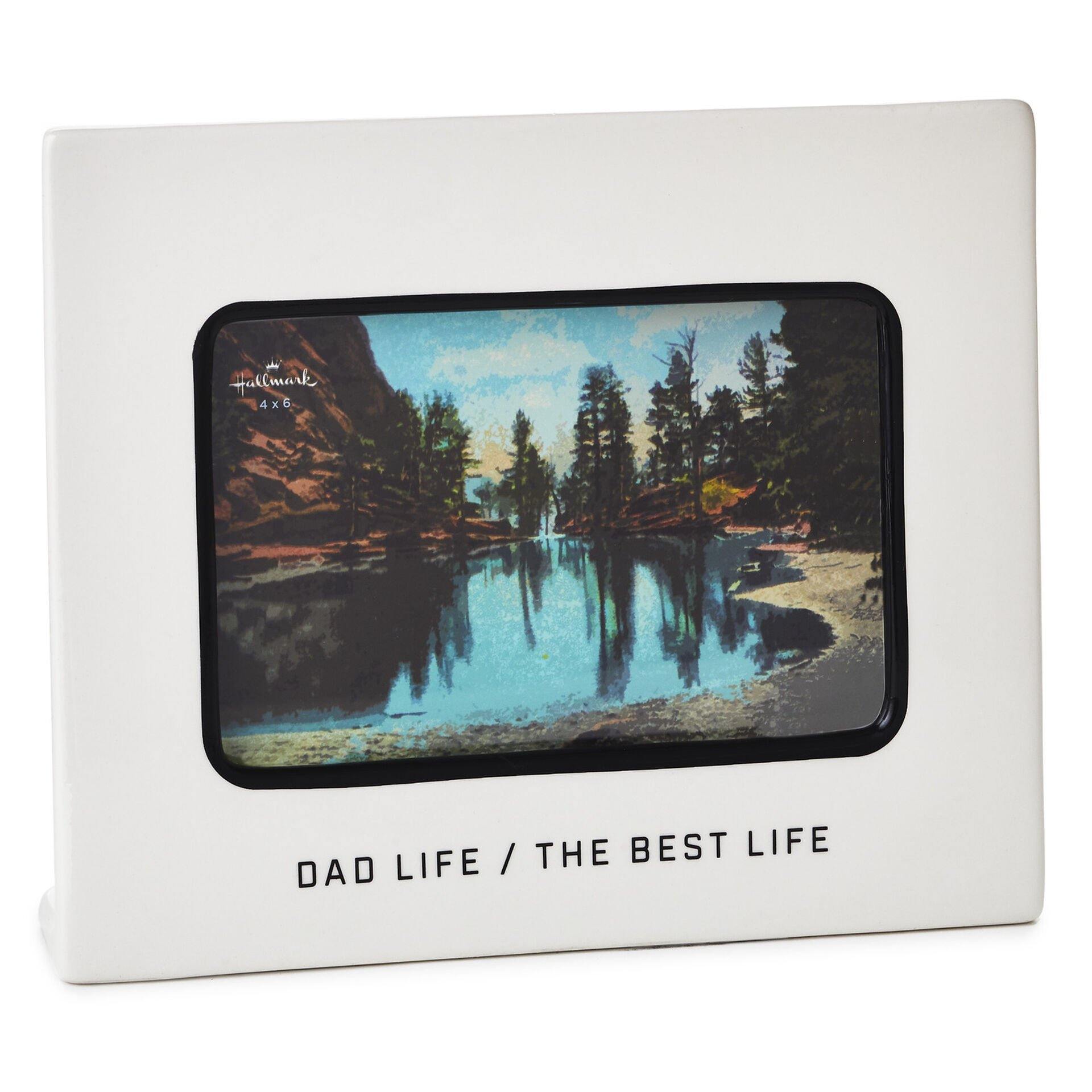 Hallmark Dad Life/ Best Life Ceramic Picture Frame, 4x6