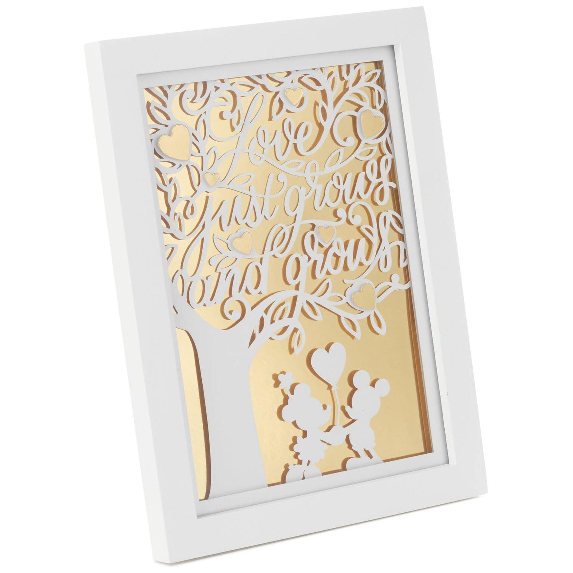 Hallmark Disney Mickey and Minnie Valentine's Love Grows Framed Art, 7x9