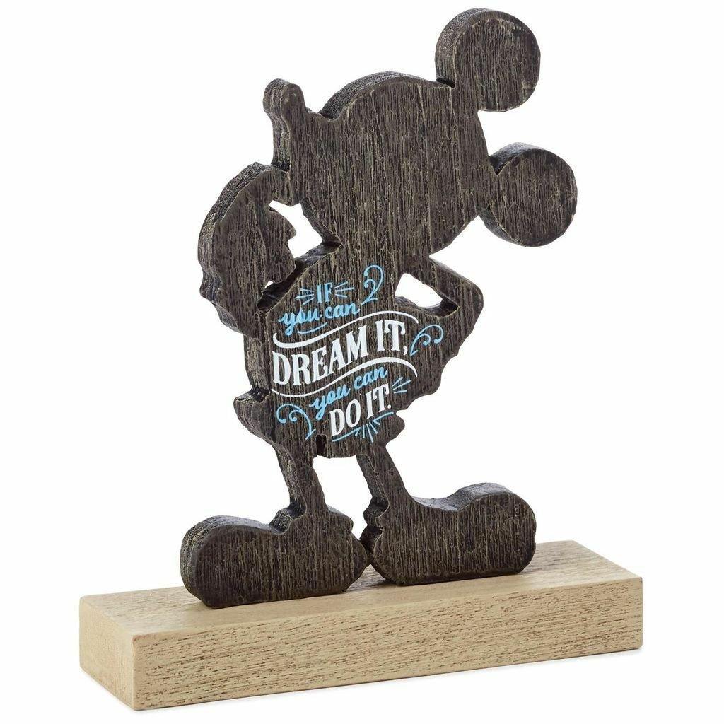 Hallmark Disney Mickey If You Can Dream It You Can Do It Quote Figurine