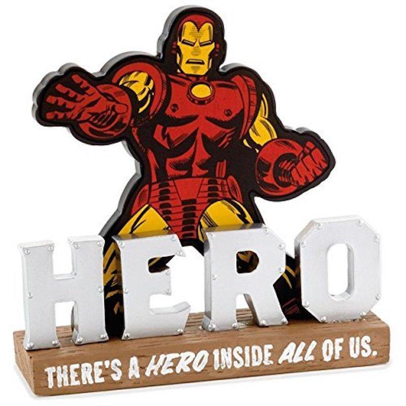 Hallmark Iron Man There'S A Hero Inside All Of Us Quote Resin Sign New