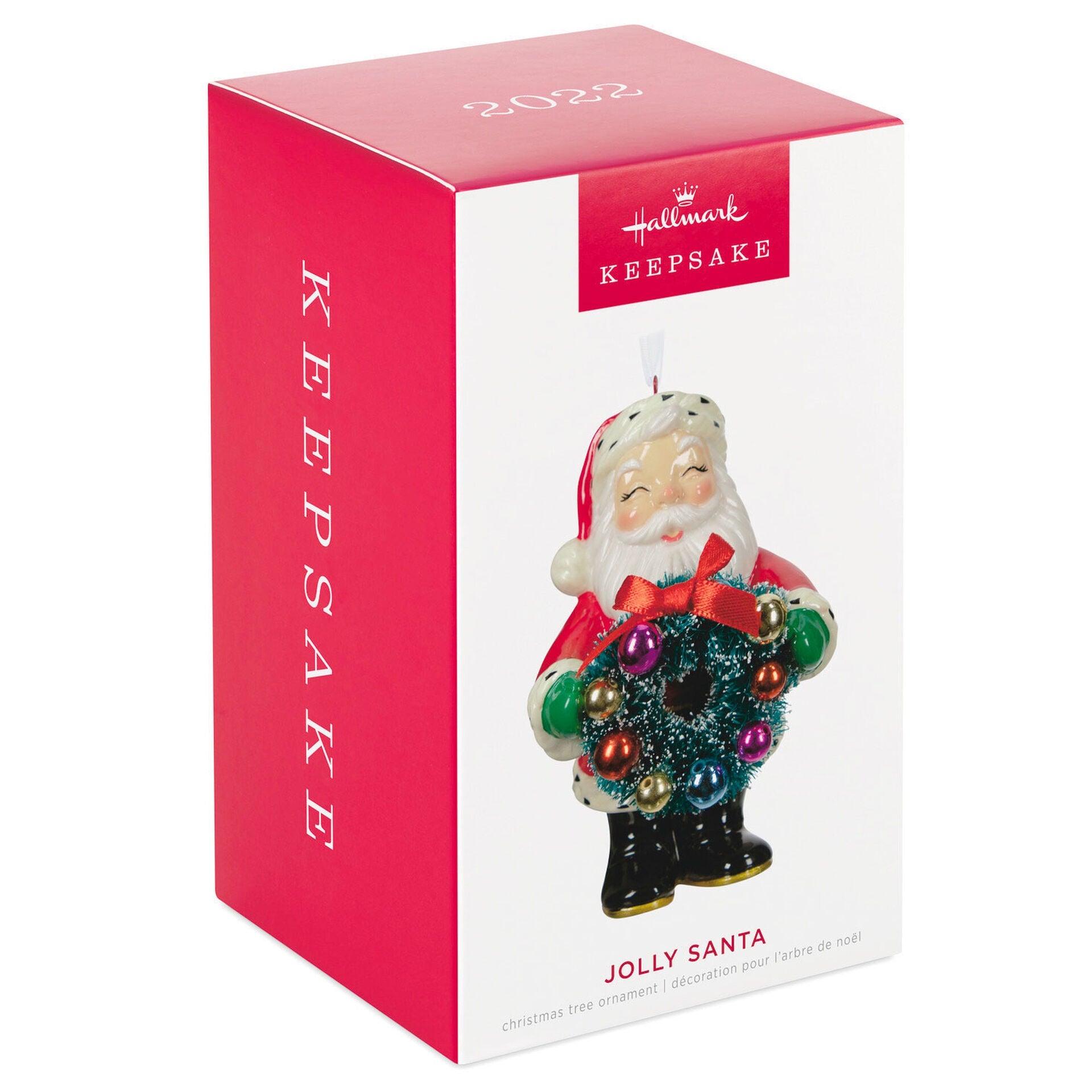 Hallmark Jolly Santa Porcelain Special Edition Keepsake Ornament 2022