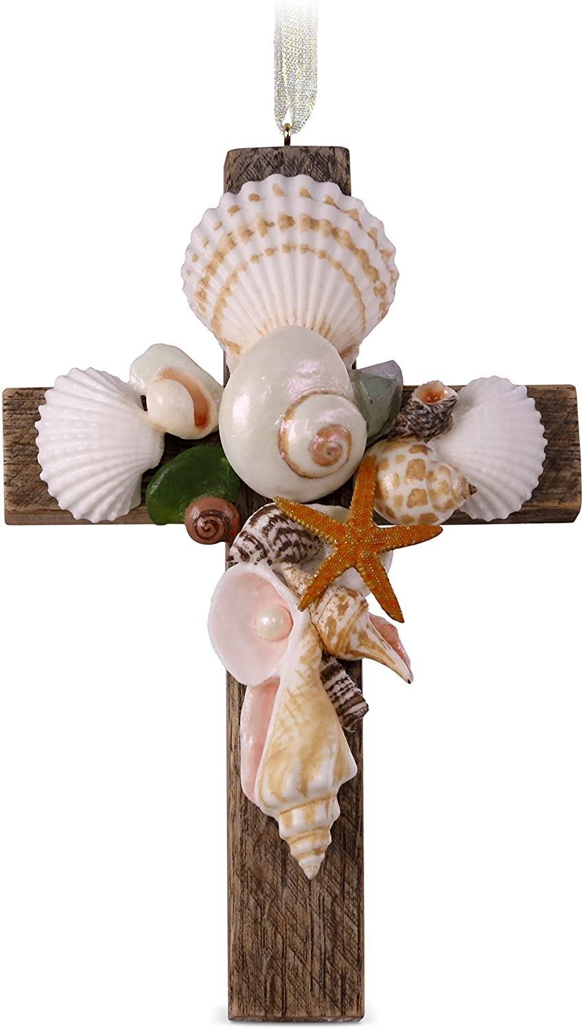 Hallmark Keepsake Christmas Ornament 2018 Year Dated, Cross Of The Sea, Porcelain