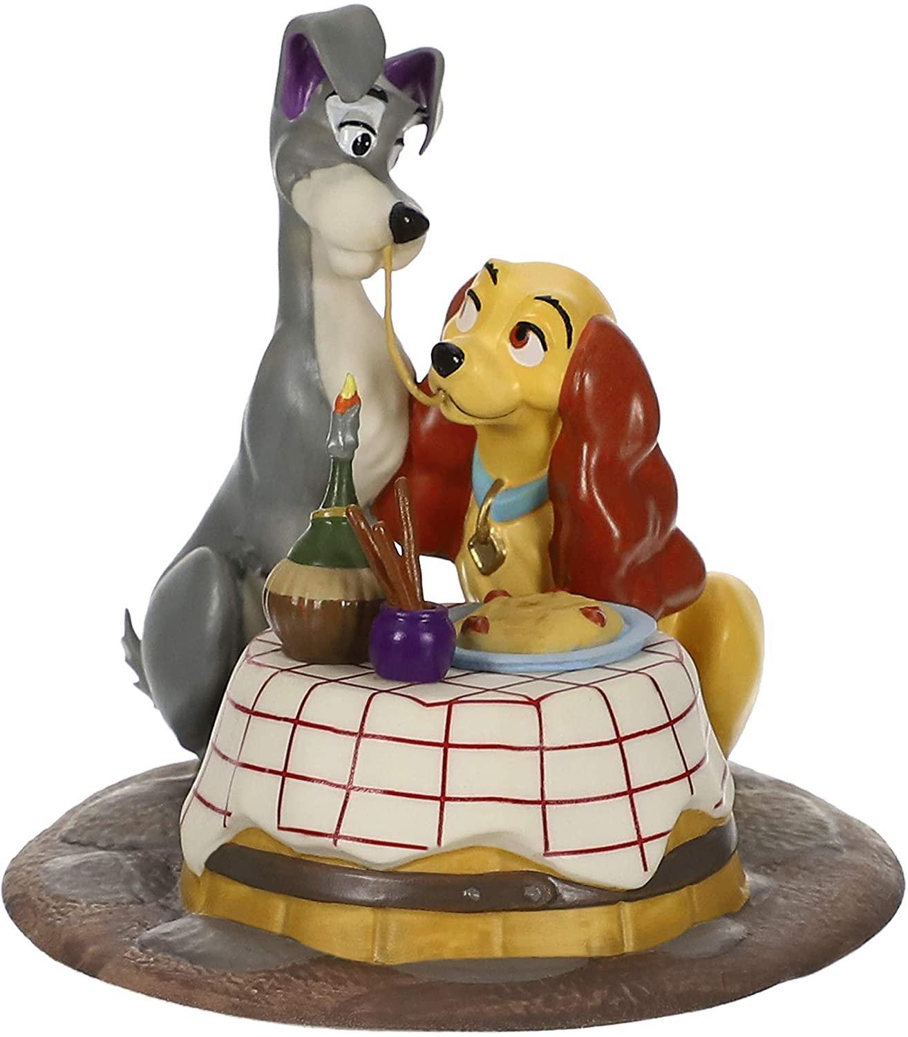Hallmark Keepsake Christmas Ornament 2019 Year Dated Disney Lady and The Tramp A Beautiful Night, Porcelain NEW IN BOX