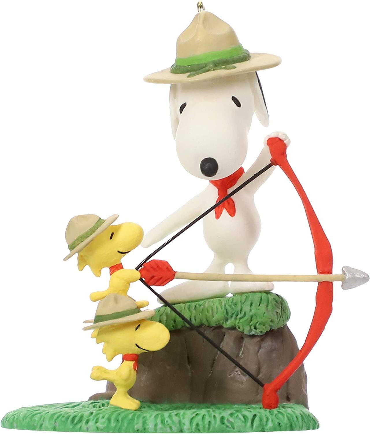 Hallmark Keepsake Christmas Ornament 2019 Year Dated Peanuts Beagle Scouts Practice, Snoopy Archery New In Box