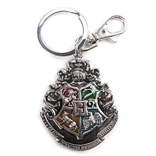 Harry Potter Hogwarts School Crest Pewter Keychain