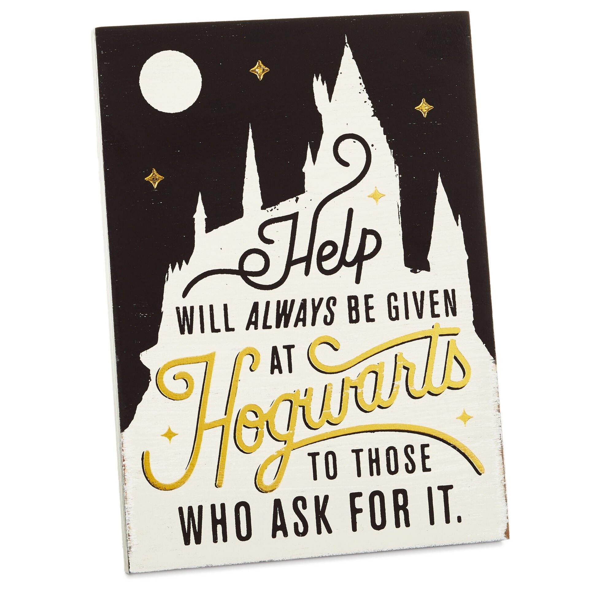Harry Potter™ Help At Hogwarts™ Wood Quote Sign, 5X7