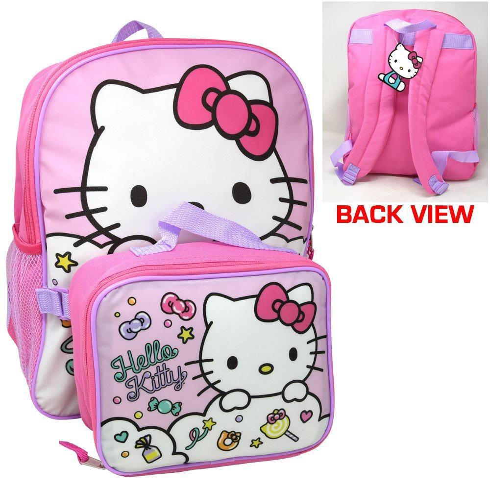 Hello Kitty 16 Backpack with Shaped Lunch Bag