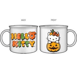 Hello Kitty Pumpkin Peeking 20oz Ceramic Camper Mug