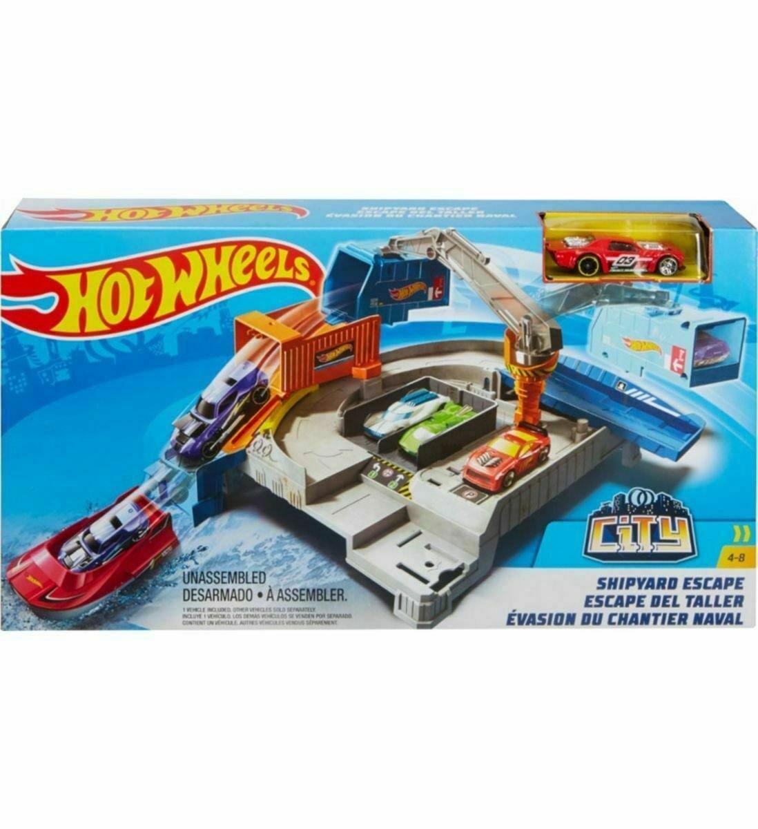 Hot Wheels City Shipyard Escape Del Taller