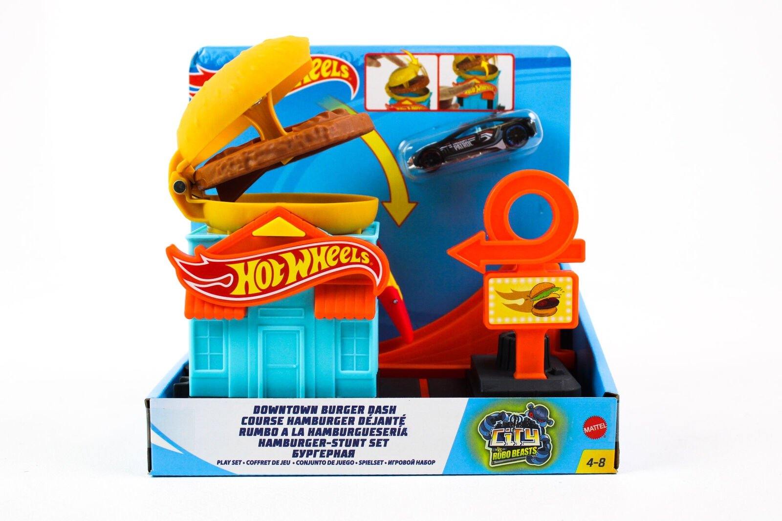 Hot Wheels Downtown Burger Dash Play Set