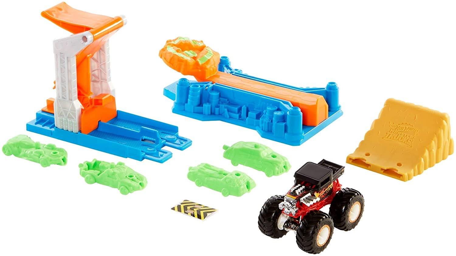 Hot Wheels Monster Trucks Launch and Bash Playset