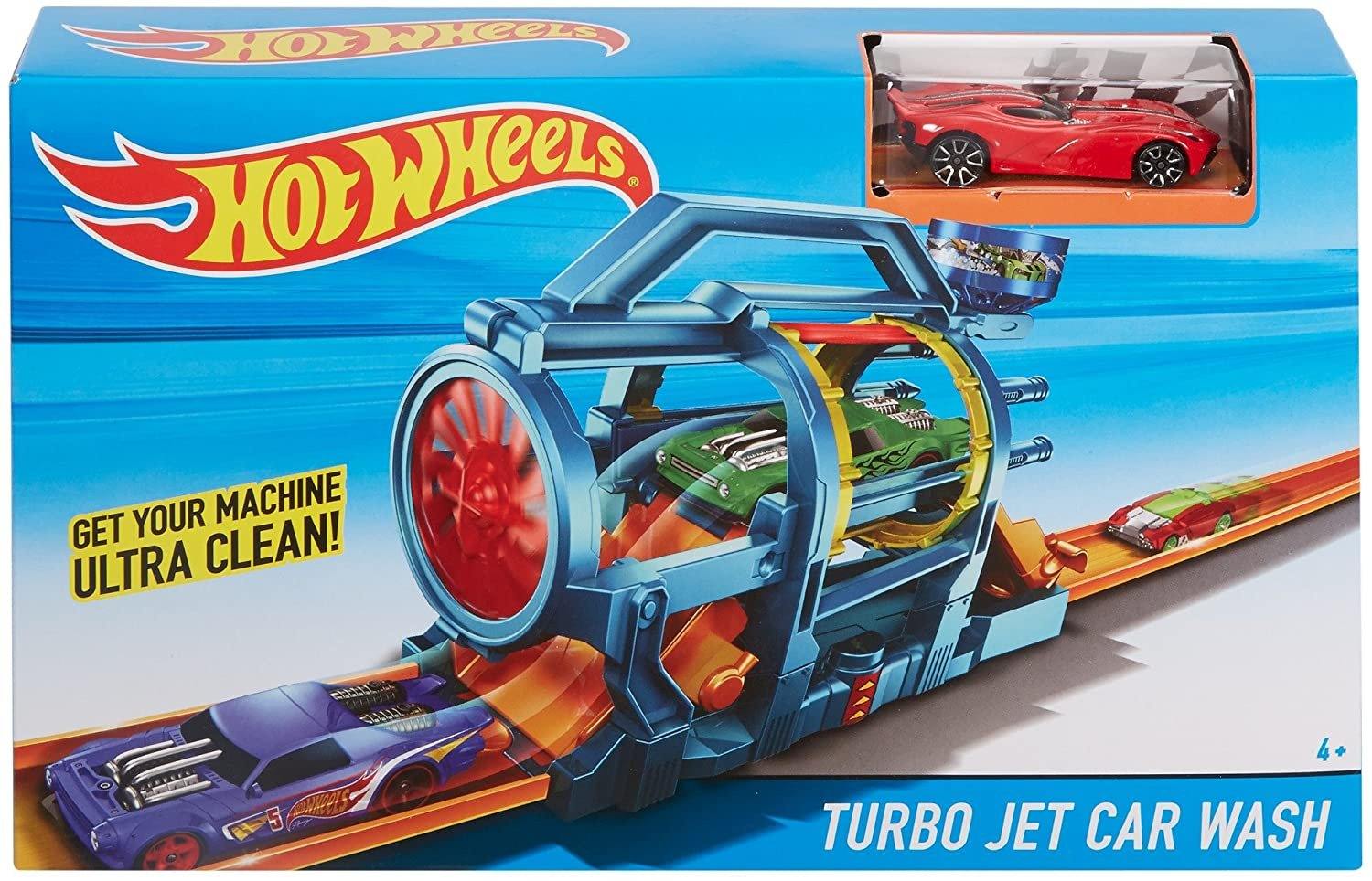 Hot Wheels Turbo Jet Car Wash Play Set
