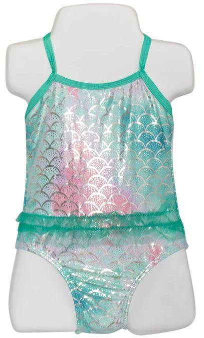 Infant Girls Fashion 1 Piece Swimsuits Mermaid Green