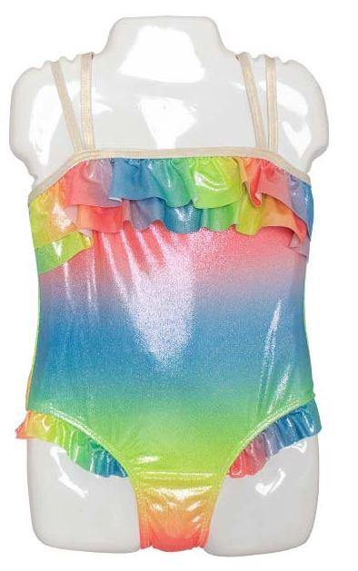 Infant Girls Fashion 1 Piece Swimsuits Rainbow