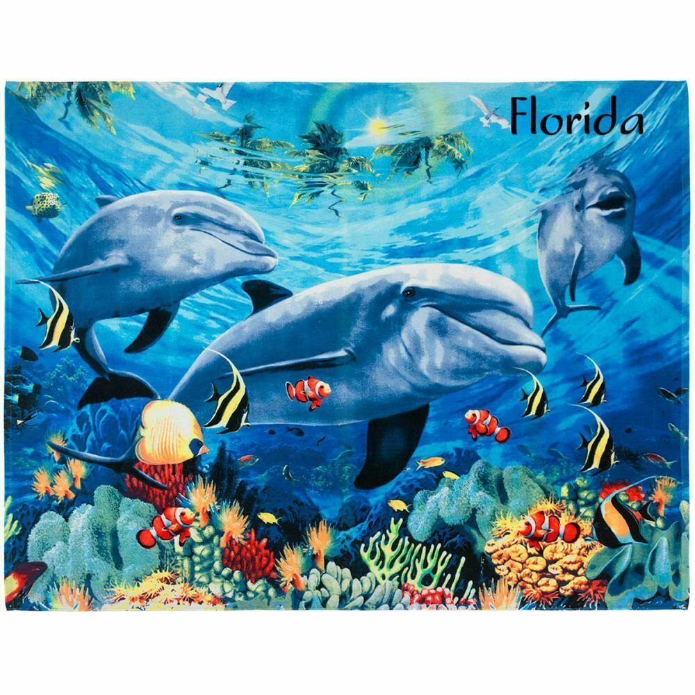 Jumbo Dolphins Fish Sea Life Blanket Beach Towel
