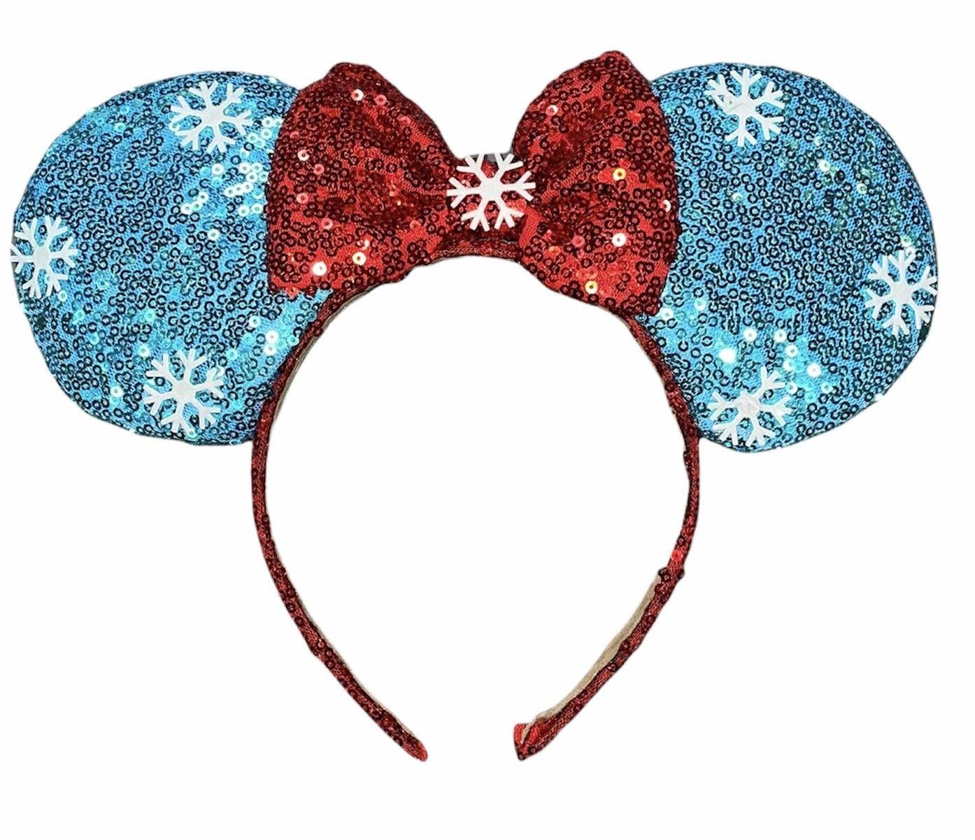 Light Blue Ears with Red Bow