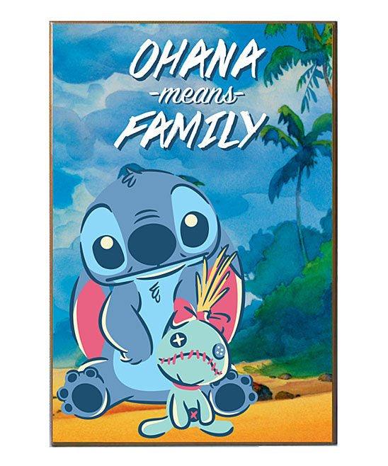 Lilo & Stitch Blue 'Ohana Means Family' Framed Wall Art
