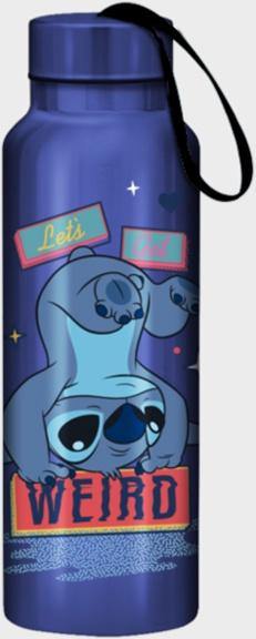 Lilo And Stitch Get Weird 27 oz Water bottle with Strap