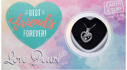 Love Pearl Necklace Bestfriend Charm