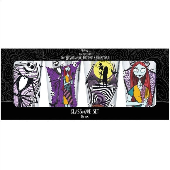 Disney Nightmare Before Christmas Mini Glasses Set of 4