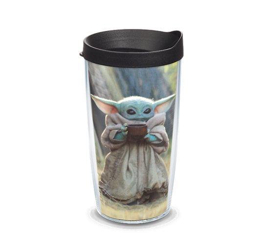 Mandalorian The Child Sipping Plastic Tervis Tubler