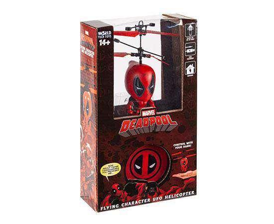 Marvel Licensed Deadpool Flying Figure IR UFO Big Head Helicopter