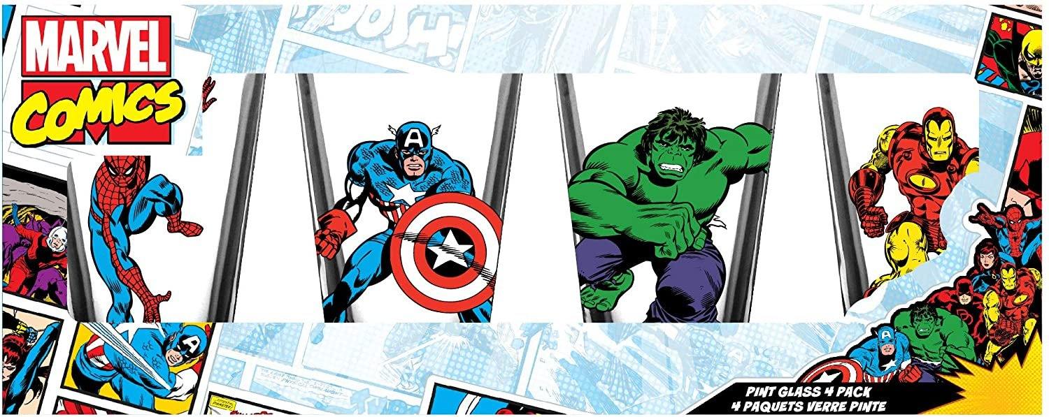 Marvel Team Avengers 4pc Glass Set