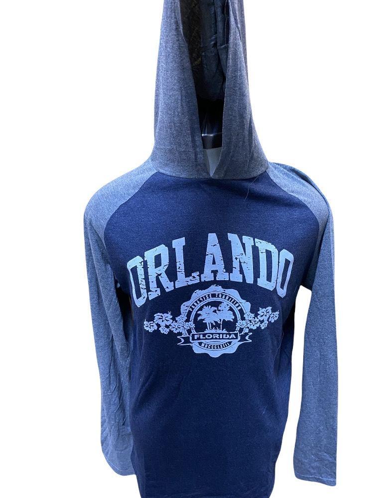 Men's Navy Two Toned Heathered Hoodie