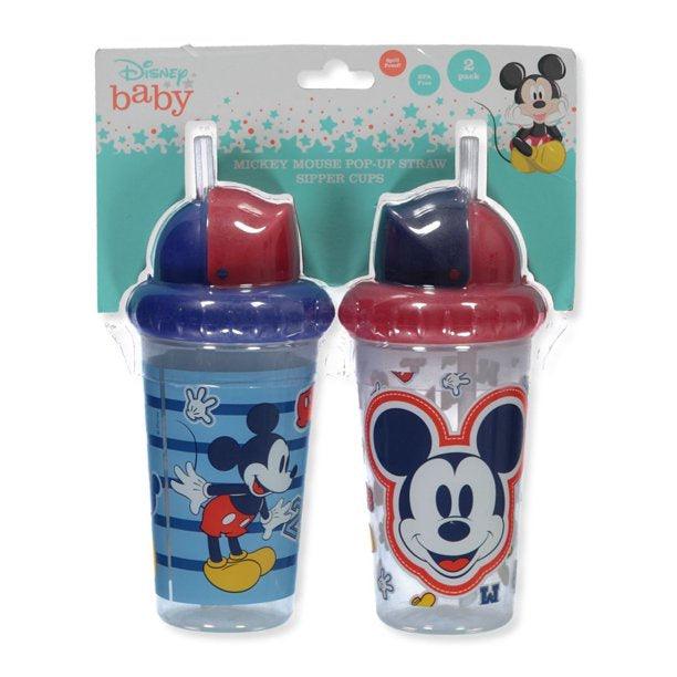 Mickey Mouse 2-Pack Pop-Up Straw Sipper Cups