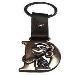 Mickey Mouse Letter D Metal Keychain