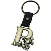 Mickey Mouse Letter " P" Metal Keychain